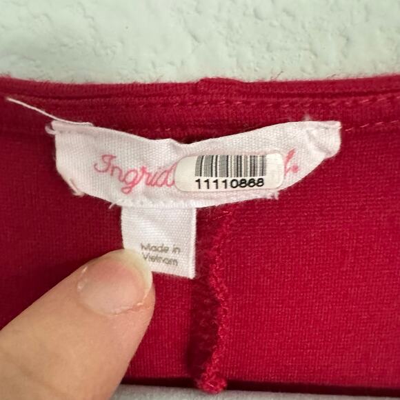 Ingrid & Isabel Bell Sleeve Maternity Dress‎ Red Rent the Runway Size XS - Picture 7 of 7